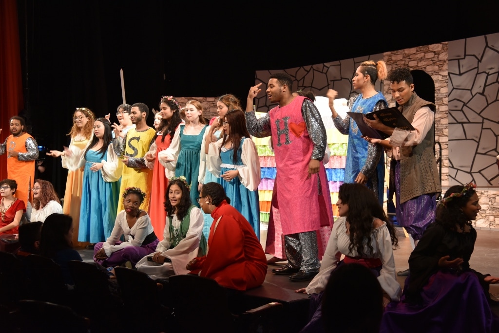 The cast of Once Upon a Mattress from the Lexington School for the Deaf performing the show at Queens Theatre